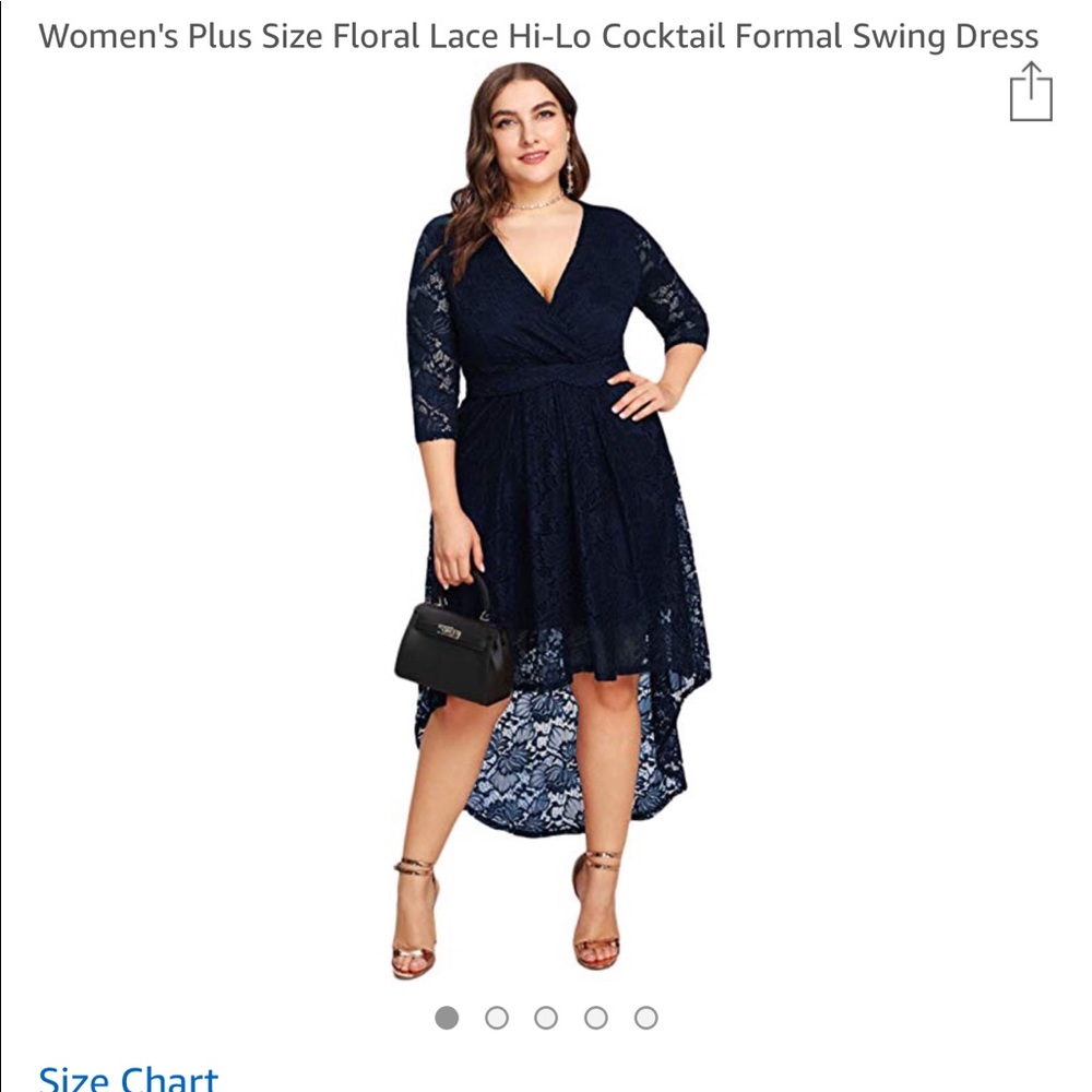 Navy Cocktail Lace Dress